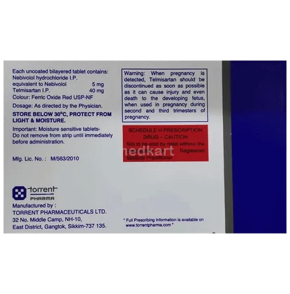 nebicard t 5/40mg tablet 15's